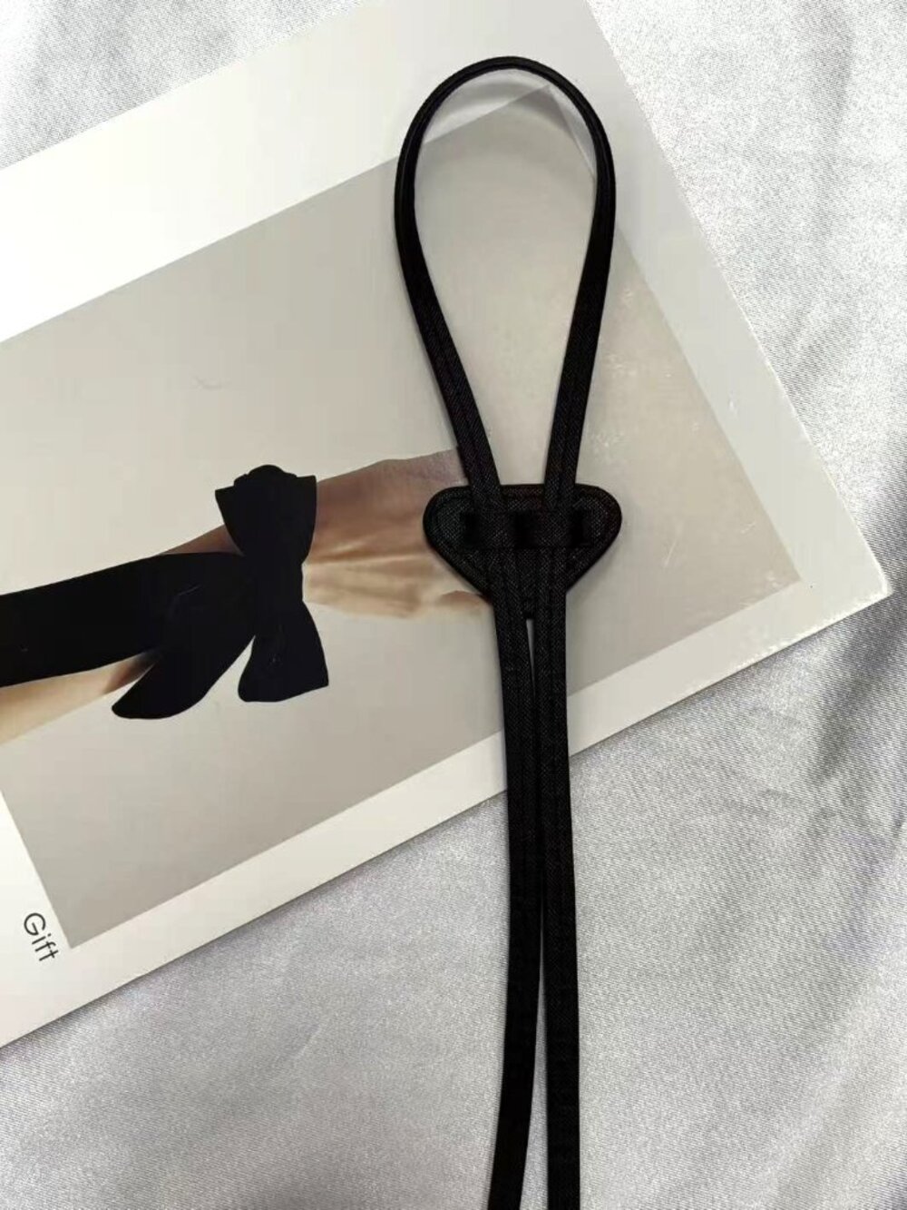 🤍 Prada Black Tie with Triangle Logo Design - Picture 5 of 5